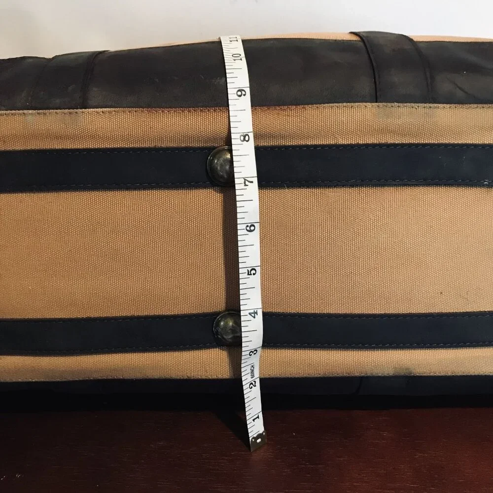 CANYON Luxury Canvas Duffle Bag Waxed & Leather Carry On Travel Luggage 22 X 13